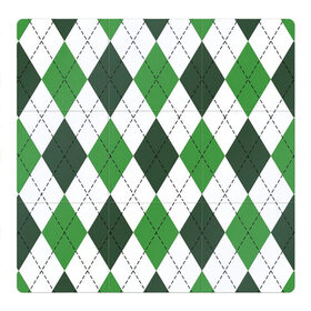 Магнитный плакат 3Х3 с принтом Зелёные ромбы , Полимерный материал с магнитным слоем | 9 деталей размером 9*9 см | Тематика изображения на принте: белый | геометрические фигуры | зеленый | пунктир | ромб | ромбы | тёмный