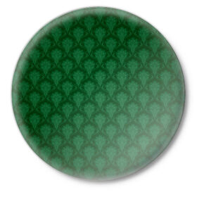Значок с принтом Готические зелёные цветы ,  металл | круглая форма, металлическая застежка в виде булавки | Тематика изображения на принте: готика | зеленый | светлый | темный | цветы