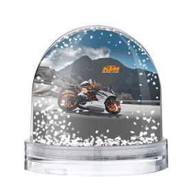 Снежный шар с принтом KTM Racing team , Пластик | Изображение внутри шара печатается на глянцевой фотобумаге с двух сторон | clouds | ktm | motorcycle | mountains | nature | racer | racing | route | sky | team | гонщик | горы | мотоцикл | небо | облака | природа | трасса