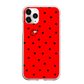 Чехол для iPhone 11 Pro матовый с принтом Божья коровка на горошке , Силикон |  | ladybug | pattern | summer | алый | арбуз | бабочки | вишня | горох | горошек | животные | жук | клубника | красный | круги | лапки | лето | насекомые | орнамент | паттерн | помада | прикольный | пузыри | пятнистый