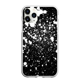 Чехол для iPhone 11 Pro матовый с принтом Белая краска , Силикон |  | casual | pattern | snow | winter | акварельные | брызги | зима | краски | круги | крутые | мазки | маляр | модные | мужские | ночь | паттерн | популярные | пятна | пятнистый | снег | снегопад | снежинки | текстура