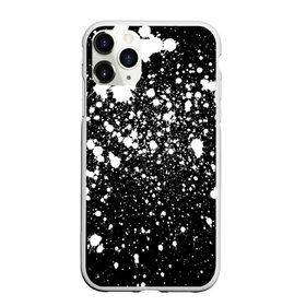 Чехол для iPhone 11 Pro Max матовый с принтом Белая краска , Силикон |  | casual | pattern | snow | winter | акварельные | брызги | зима | краски | круги | крутые | мазки | маляр | модные | мужские | ночь | паттерн | популярные | пятна | пятнистый | снег | снегопад | снежинки | текстура