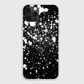 Чехол для iPhone 12 Pro Max с принтом Белая краска , Силикон |  | casual | pattern | snow | winter | акварельные | брызги | зима | краски | круги | крутые | мазки | маляр | модные | мужские | ночь | паттерн | популярные | пятна | пятнистый | снег | снегопад | снежинки | текстура