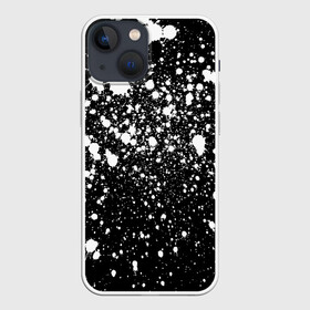 Чехол для iPhone 13 mini с принтом Белая краска ,  |  | casual | pattern | snow | winter | акварельные | брызги | зима | краски | круги | крутые | мазки | маляр | модные | мужские | ночь | паттерн | популярные | пятна | пятнистый | снег | снегопад | снежинки | текстура