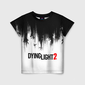 Детская футболка 3D с принтом Dying Light 2 , 100% гипоаллергенный полиэфир | прямой крой, круглый вырез горловины, длина до линии бедер, чуть спущенное плечо, ткань немного тянется | 2 | 2021 | dying light | light | logo | techland | игра | красный | кровь | лого | логотип