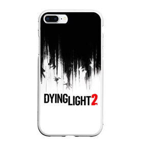 Чехол для iPhone 7Plus/8 Plus матовый с принтом Dying Light 2 , Силикон | Область печати: задняя сторона чехла, без боковых панелей | 2 | 2021 | dying light | light | logo | techland | игра | красный | кровь | лого | логотип