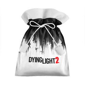 Подарочный 3D мешок с принтом Dying Light 2 , 100% полиэстер | Размер: 29*39 см | Тематика изображения на принте: 2 | 2021 | dying light | light | logo | techland | игра | красный | кровь | лого | логотип