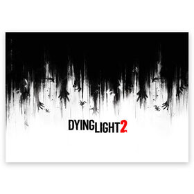 Поздравительная открытка с принтом Dying Light 2 , 100% бумага | плотность бумаги 280 г/м2, матовая, на обратной стороне линовка и место для марки
 | 2 | 2021 | dying light | light | logo | techland | игра | красный | кровь | лого | логотип