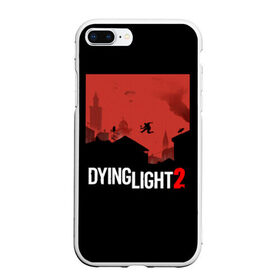 Чехол для iPhone 7Plus/8 Plus матовый с принтом Dying Light 2 , Силикон | Область печати: задняя сторона чехла, без боковых панелей | 2 | 2021 | dying light | light | logo | techland | игра | красный | кровь | лого | логотип