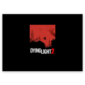 Поздравительная открытка с принтом Dying Light 2 , 100% бумага | плотность бумаги 280 г/м2, матовая, на обратной стороне линовка и место для марки
 | Тематика изображения на принте: 2 | 2021 | dying light | light | logo | techland | игра | красный | кровь | лого | логотип