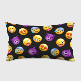 Подушка 3D антистресс с принтом Emoji , наволочка — 100% полиэстер, наполнитель — вспененный полистирол | состоит из подушки и наволочки на молнии | school | пенал | прикольный пенал | смайлы | школа | школьный пенал | эмодзи