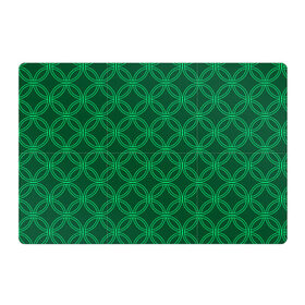 Магнитный плакат 3Х2 с принтом Зелёный узор , Полимерный материал с магнитным слоем | 6 деталей размером 9*9 см | геометрические фигуры | зеленый | круг | ромб | светлый | темный | узор