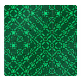 Магнитный плакат 3Х3 с принтом Зелёный узор , Полимерный материал с магнитным слоем | 9 деталей размером 9*9 см | геометрические фигуры | зеленый | круг | ромб | светлый | темный | узор