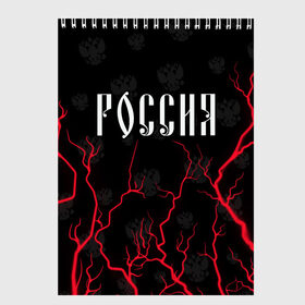 Скетчбук с принтом РОССИЯ / RUSSIA , 100% бумага
 | 48 листов, плотность листов — 100 г/м2, плотность картонной обложки — 250 г/м2. Листы скреплены сверху удобной пружинной спиралью | Тематика изображения на принте: hjccbz | russia | ussr | герб | двухглавый | кгыышф | орел | орнамент | победа | родина | рожден | россии | российский | россия | русский | русь | сборная | символ | символика | спорт | ссср | страна | флаг | хохлома