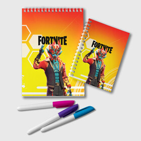 Блокнот с принтом FORTNITE , 100% бумага | 48 листов, плотность листов — 60 г/м2, плотность картонной обложки — 250 г/м2. Листы скреплены удобной пружинной спиралью. Цвет линий — светло-серый
 | 2019 | battle royale | chapter 2 | epic games | fortnite | game | season x | zombie | зомби | фортнайт