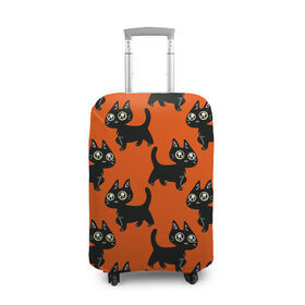 Чехол для чемодана 3D с принтом HALLOWEEN CATS , 86% полиэфир, 14% спандекс | двустороннее нанесение принта, прорези для ручек и колес | animal | cat | cute | pet | животное | кавай | киса | кот | котэ | милое | хэллоуин