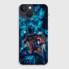 Чехол для iPhone 13 mini с принтом Космонавт ,  |  | nasa | space | арбита | астронавт | астрономия | бабочки | вселеная | вселенная | гагарин | галактика | гравитация | звёзды | интерстайлер | космонавт | космос | наса | наука | орибата | пилот | притяжение