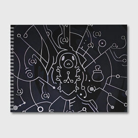 Альбом для рисования с принтом Гусеничка из Hollow Knight , 100% бумага
 | матовая бумага, плотность 200 мг. | caterpillar | hollow knight | гусеничка | полый рыцарь | холлоу найт