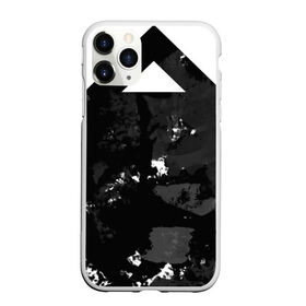Чехол для iPhone 11 Pro Max матовый с принтом Гранж-абстакция , Силикон |  | абстракция | геометрия | гранж | грязь | черно белый