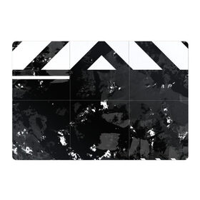 Магнитный плакат 3Х2 с принтом Гранж-абстакция , Полимерный материал с магнитным слоем | 6 деталей размером 9*9 см | абстракция | геометрия | гранж | грязь | черно белый