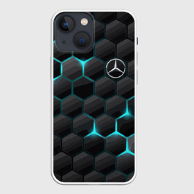 Чехол для iPhone 13 mini с принтом Mercedes Benz ,  |  | cell | germany | mercedes benz | pattern | prestige | германия | мерседес | престиж | соты | узор