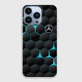 Чехол для iPhone 13 Pro с принтом Mercedes Benz ,  |  | cell | germany | mercedes benz | pattern | prestige | германия | мерседес | престиж | соты | узор