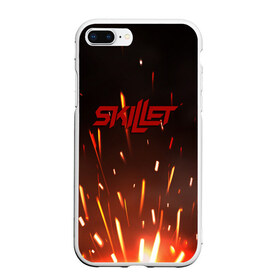 Чехол для iPhone 7Plus/8 Plus матовый с принтом Skillet band , Силикон | Область печати: задняя сторона чехла, без боковых панелей | Тематика изображения на принте: jen ledger | john cooper | skillet | skillet band | skillet feel invincible | skillet rise