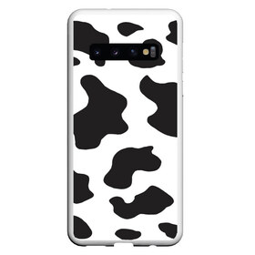 Чехол для Samsung Galaxy S10 с принтом COW PRINT , Силикон | Область печати: задняя сторона чехла, без боковых панелей | animals | cow | cow print | корова | коровий принт