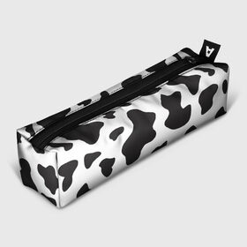 Пенал 3D с принтом COW PRINT , 100% полиэстер | плотная ткань, застежка на молнии | animals | cow | cow print | корова | коровий принт