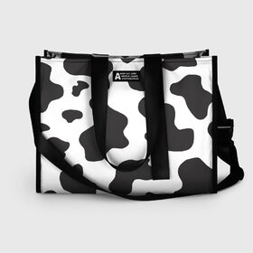 Сумка-шоппер 3D с принтом COW PRINT , 100% полиэстер | застегивается на металлическую кнопку; внутренний карман застегивается на молнию. Стенки укреплены специальным мягким материалом, чтобы защитить содержимое от несильных ударов
 | animals | cow | cow print | корова | коровий принт