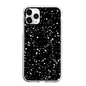 Чехол для iPhone 11 Pro Max матовый с принтом Snow , Силикон |  | snow | stars. звезды на футболке | в белую точку | звезды | кофта в белую точку | свитер в белую точку | снег | снег на черном фоне | футболка в белую точку | футболка в точку