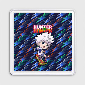 Магнит 55*55 с принтом Киллуа Hunter x Hunter , Пластик | Размер: 65*65 мм; Размер печати: 55*55 мм | anime | hunter | hunter x hunter | killua | zoldyck | аниме | зодиак | охотник | охотники