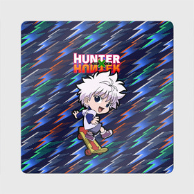 Магнит виниловый Квадрат с принтом Киллуа Hunter x Hunter , полимерный материал с магнитным слоем | размер 9*9 см, закругленные углы | anime | hunter | hunter x hunter | killua | zoldyck | аниме | зодиак | охотник | охотники