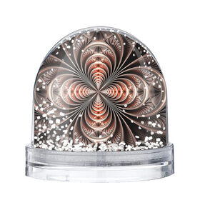 Снежный шар с принтом Зеркальная спираль , Пластик | Изображение внутри шара печатается на глянцевой фотобумаге с двух сторон | зеркало | зеркальный рисунок | серебренный рисунок | серебро | спираль | туннель | цветок