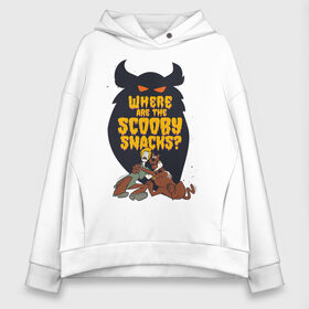 Женское худи Oversize хлопок с принтом Scooby Snacks , френч-терри — 70% хлопок, 30% полиэстер. Мягкий теплый начес внутри —100% хлопок | боковые карманы, эластичные манжеты и нижняя кромка, капюшон на магнитной кнопке | norville shaggy rogers | scooby doo | shaggy | vdzabma | норвилл шэгги роджерс | скуби ду | шэгги