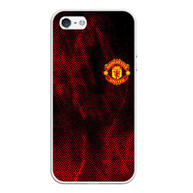 Чехол для iPhone 5/5S матовый с принтом MANCHESTER UNITED. , Силикон | Область печати: задняя сторона чехла, без боковых панелей | Тематика изображения на принте: fc | football | football club | manchester united | sport | английский профессиональный футбольный клуб | манчестер юнайтед | спорт | уефа | униформа | фирменные цвета | фк | футбол | футбольный клуб