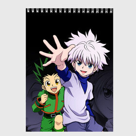 Скетчбук с принтом Hunter x Hunter , 100% бумага
 | 48 листов, плотность листов — 100 г/м2, плотность картонной обложки — 250 г/м2. Листы скреплены сверху удобной пружинной спиралью | anime | hunter x hunter | аниме | гон фрикс | манга | охотник х охотник | хантер хантер | хантеры