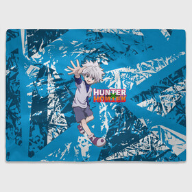 Плед 3D с принтом Киллуа Hunter x Hunter , 100% полиэстер | закругленные углы, все края обработаны. Ткань не мнется и не растягивается | anime | hunter | hunter x hunter | killua | zoldyck | аниме | зодиак | охотник | охотники