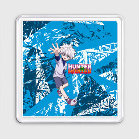 Магнит 55*55 с принтом Киллуа Hunter x Hunter , Пластик | Размер: 65*65 мм; Размер печати: 55*55 мм | anime | hunter | hunter x hunter | killua | zoldyck | аниме | зодиак | охотник | охотники