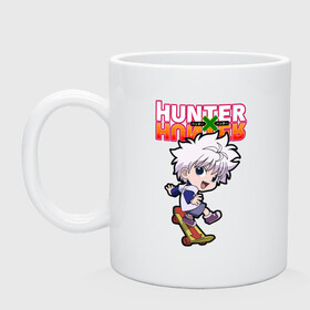 Кружка керамическая с принтом Киллуа Hunter x Hunter , керамика | объем — 330 мл, диаметр — 80 мм. Принт наносится на бока кружки, можно сделать два разных изображения | anime | hunter | hunter x hunter | killua | zoldyck | аниме | зодиак | охотник | охотники