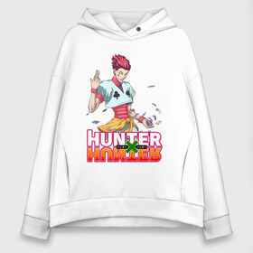 Женское худи Oversize хлопок с принтом Хисока Hunter x Hunter , френч-терри — 70% хлопок, 30% полиэстер. Мягкий теплый начес внутри —100% хлопок | боковые карманы, эластичные манжеты и нижняя кромка, капюшон на магнитной кнопке | anime | hunter | hunter x hunter | zoldyck | аниме | зодиак | охотник | охотники | хисока