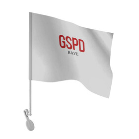 Флаг для автомобиля с принтом GSPD rave , 100% полиэстер | Размер: 30*21 см | gspd | music | rave | гспд | гспд.