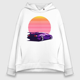 Женское худи Oversize хлопок с принтом Retrowave , френч-терри — 70% хлопок, 30% полиэстер. Мягкий теплый начес внутри —100% хлопок | боковые карманы, эластичные манжеты и нижняя кромка, капюшон на магнитной кнопке | cyberpunk | lamborgini | retro | retrowave | vaporwave | wave | закат | киберпанк | лмборгини | машина | машина в закате | машина на фоне заката | ночь | ретро | ретро футуризм