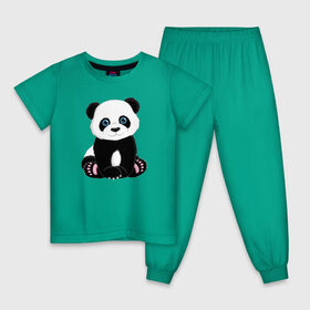 Детская пижама хлопок с принтом Милая пандочка , 100% хлопок |  брюки и футболка прямого кроя, без карманов, на брюках мягкая резинка на поясе и по низу штанин
 | Тематика изображения на принте: маленькая панда | милая панда | милая пандочка | мультяшная панда | мультяшная пандочка | панда | панда арт | панда милашка | панда мульт | панда нарисована | панда рисунок | пандочка