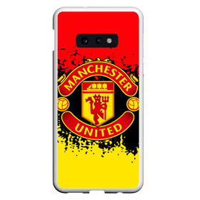 Чехол для Samsung S10E с принтом MANCHESTER UNITED , Силикон | Область печати: задняя сторона чехла, без боковых панелей | fc | football | football club | manchester united | sport | английский профессиональный футбольный клуб | манчестер юнайтед | спорт | уефа | униформа | фирменные цвета | фк | футбол | футбольный клуб