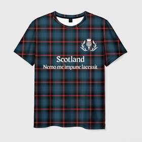 Мужская футболка 3D с принтом Шотландия , 100% полиэфир | прямой крой, круглый вырез горловины, длина до линии бедер | Тематика изображения на принте: england | scotland | англия | великобритания | волынка | девиз | килт | клан | клетка | королевство | шотландия | шотландка