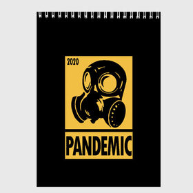 Скетчбук с принтом Pandemic , 100% бумага
 | 48 листов, плотность листов — 100 г/м2, плотность картонной обложки — 250 г/м2. Листы скреплены сверху удобной пружинной спиралью | Тематика изображения на принте: 2020 | coronavirus | covid19 | cowid | epidemic | fallout | half | life | pandemic | survival | ultimate | virus | вирус | выживание | игра | катастрофа | киберпанк | кови | ковид | коронавирус | лайф | пандемия | ситуация | сталкер | фалаут | халф