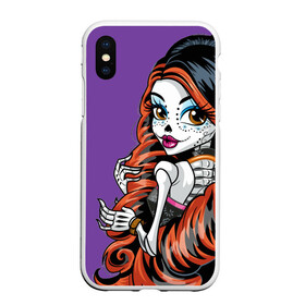 Чехол для iPhone XS Max матовый с принтом Calavera skelita 22 , Силикон | Область печати: задняя сторона чехла, без боковых панелей | девушка | маска | мексика | скелет