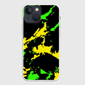 Чехол для iPhone 13 mini с принтом Желто зеленый ,  |  | casual | neon | pattern | абстрактный | брызги | граффити | грязь | зелень | камуфляж | кислотный | краска | красочный | мазки | маскировка | милитари | неоновый | отпечаток | пятна | пятнистый | разноцветный