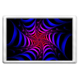 Магнит 45*70 с принтом Спираль , Пластик | Размер: 78*52 мм; Размер печати: 70*45 | красный | розовый | синий | спираль | тёмный | туннель | фиолетовый | черный